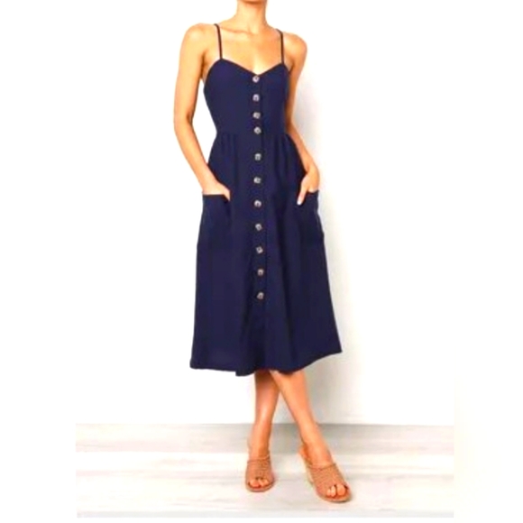 Slide show sundress linen blend - Picture 1 of 6